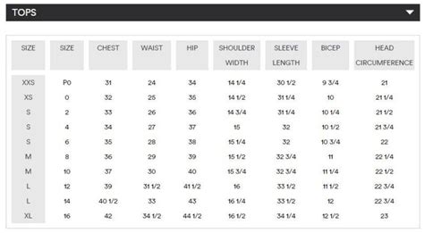 giorgio armani size guide